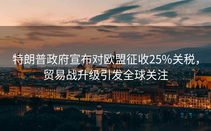 特朗普政府宣布对欧盟征收25%关税，贸易战升级引发全球关注