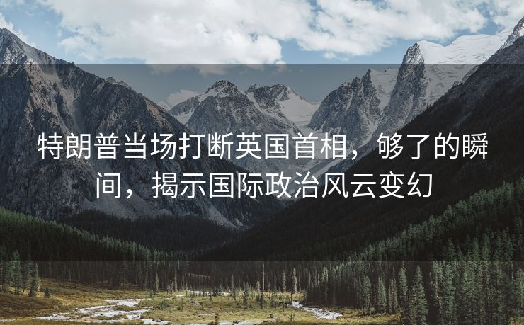 特朗普当场打断英国首相，够了的瞬间，揭示国际政治风云变幻