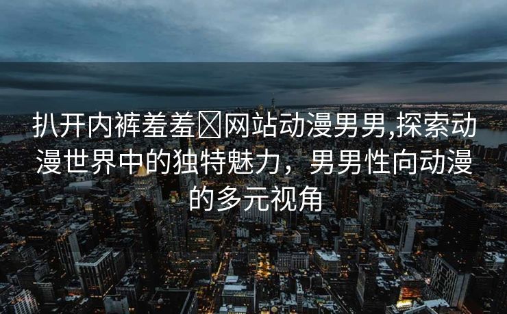 扒开内裤羞羞❌网站动漫男男,探索动漫世界中的独特魅力，男男性向动漫的多元视角