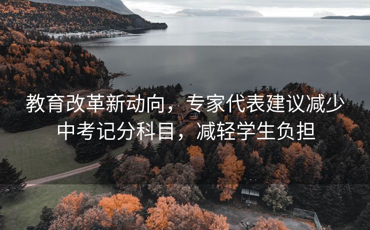 教育改革新动向，专家代表建议减少中考记分科目，减轻学生负担