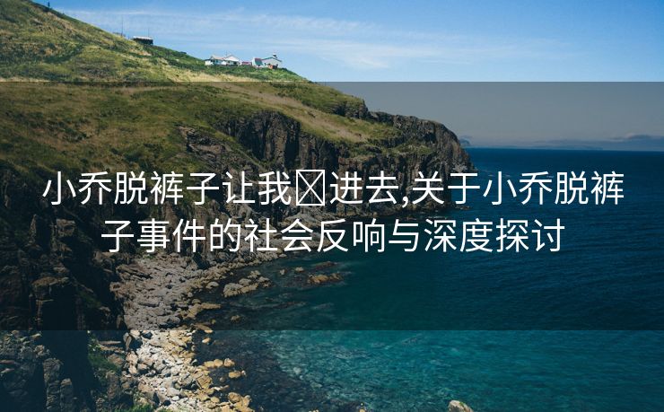 小乔脱裤子让我❌进去,关于小乔脱裤子事件的社会反响与深度探讨