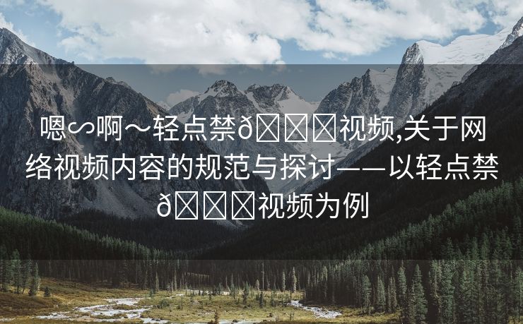 嗯∽啊～轻点禁🔞视频,关于网络视频内容的规范与探讨——以轻点禁🔞视频为例