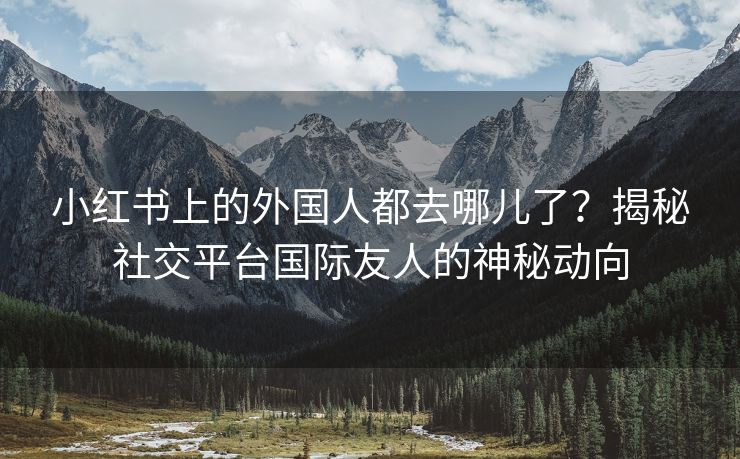 小红书上的外国人都去哪儿了？揭秘社交平台国际友人的神秘动向