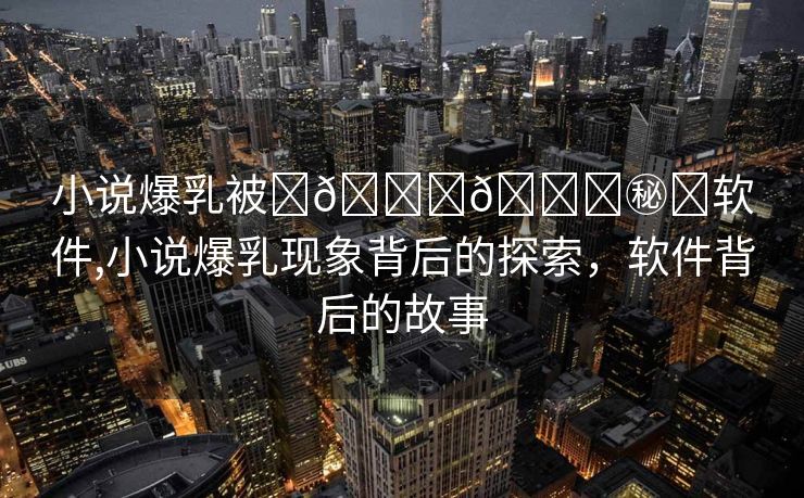 小说爆乳被❌🔞🔞㊙️软件,小说爆乳现象背后的探索，软件背后的故事