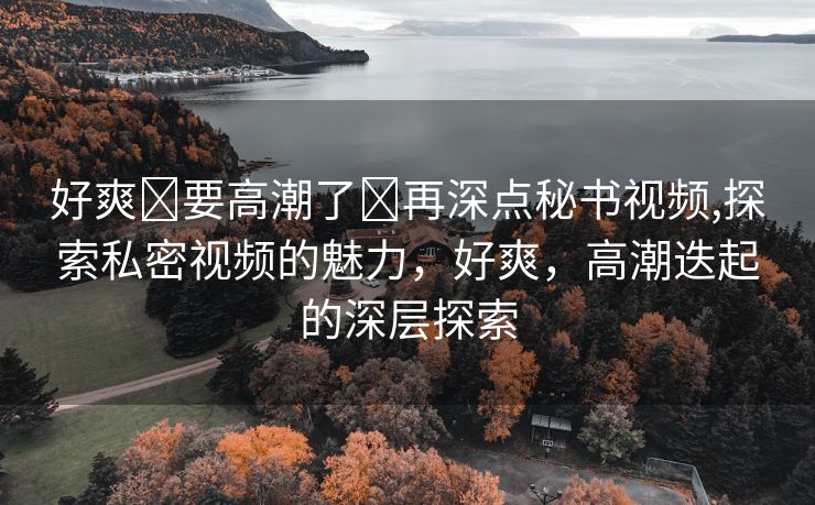 好爽⋯要高潮了⋯再深点秘书视频,探索私密视频的魅力，好爽，高潮迭起的深层探索