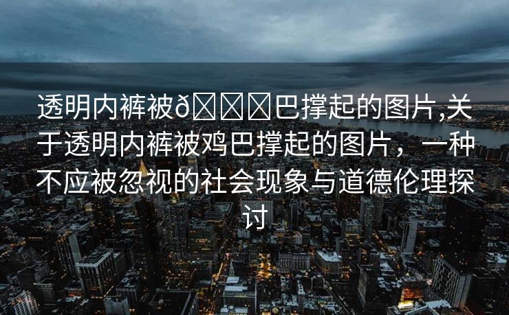 透明内裤被🐔巴撑起的图片,关于透明内裤被鸡巴撑起的图片，一种不应被忽视的社会现象与道德伦理探讨