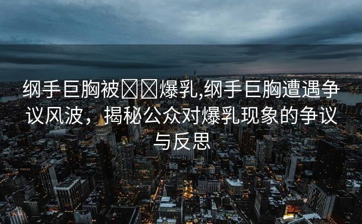 纲手巨胸被❌❌爆乳,纲手巨胸遭遇争议风波，揭秘公众对爆乳现象的争议与反思